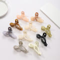Ponytail Bow Big Hair Claw Crab Hair Accessories Ladies Solid Color Gradient Color Acrylic Bow Hairpin Hairpin Girl Headband. 