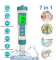 7 in 1 Water Quality Tester Meter Pen Digital LCD PH / TDS / EC / ORP / TEMP / SG / Salinity Test Testing. 