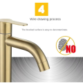 Bathroom Brushed Gold Basin Faucet Tap Wash Basin Single Cold Water Sink Faucet Gold Tap Bathroom Accessories. 