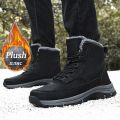 NeW Men Winter Snow Boots For Waterproof Leather Sneakers Super Warm Men's Boots Outdoor Male Hiking Boots Work Shoes Size 39-48.