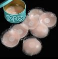 12 Pieces (6 pairs) Reusable Silicone Nipple Covers with Tin Box for Women. 