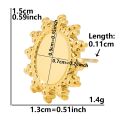 5 Pairs Charm Metal Stainless Steel Golden Earring Oval Moon Cross Lava Loving Blank Base Earrings Diy Making Jewelry Supplies. 