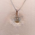 Custom Name on Rice Necklace, Handcrafted Rice Grain Pendant, Personalized Jewelry Gift, Delicate Necklace. 