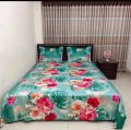 King Size Cotton Bed Sheet with Matching 3 Pillow Covers.