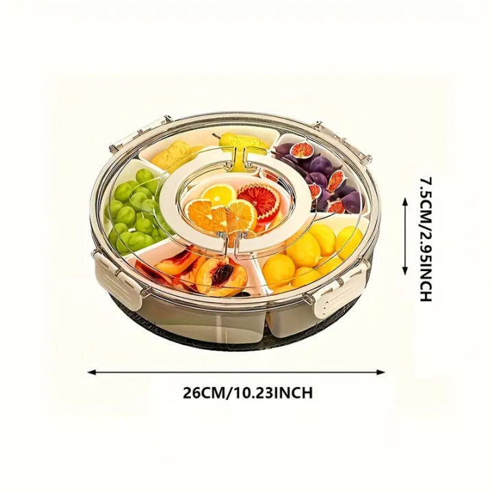 Divided%20Rotating%20Serving%20Tray%20with%20Lid%20and%20Handle,%20Portable%20Snackle%20Box%20for%20Fruits%20Snacks%20Veggie%20Charcuterie,%20Clear%20Snack%20Spinne%20-%20Image%205