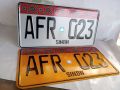 CAR NUMBER PLATE GENIUNE TYPE AJRAK PLATE. 
