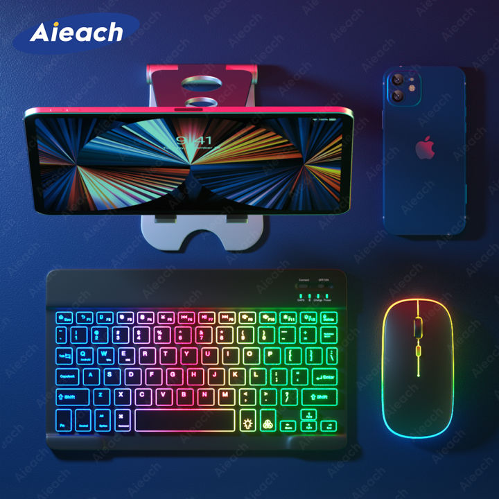 Keyboard For Phone Android iOS Windows Tablet Wireless Mouse Keyboard Bluetooth Backlit Keyboard For iPhone Samsung Xiaomi Redmi
