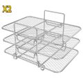 Air Fryer rack for Ninja air fryer multi-layer double basket air fryer accessories 304 stainless steel grilling rack cooking ja 3. 