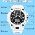 SANDA Luxury Brand Women's Digital-Analog Watches LED Digital Clock Casual Ladies Electronic Watch Women Reloj Mujer.