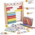 Wooden Abacus For Kids Mathematics Learn , Count, Addition, Multiplication, subtraction. 