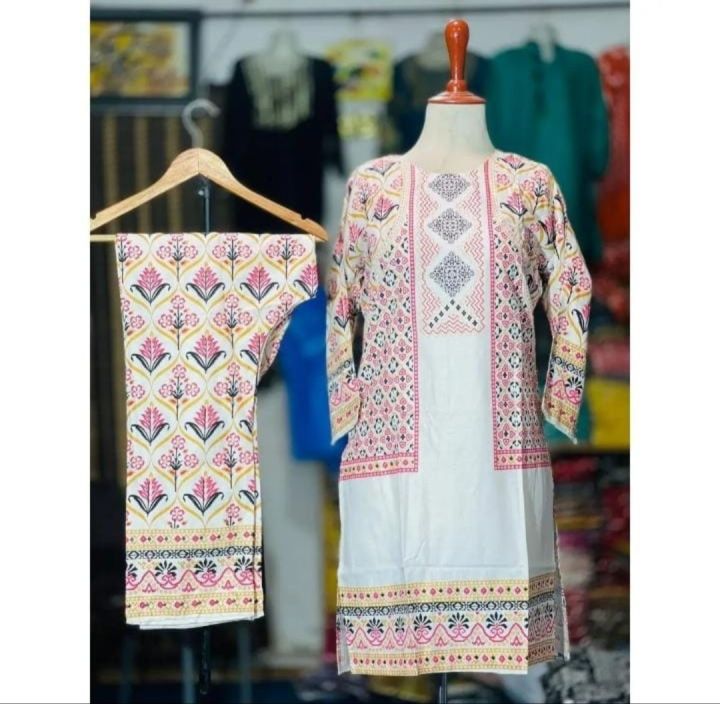 Samar's%20Fashion%20Summer%20Trendy%20New%20Arrival%20Stitched%20Fashionable%20Multicolor%20Printed%202pc%20Dress%20For%20Women%20and%20Young%20Girls%20-%20Image%207