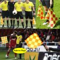 Soccer Referee Flag Professional Fair Play Sports Match Football Linesman Waterproof Flags Sports Game Referee Equipment. 