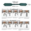 Dibangu Luxury Men's Ascot Pocket Square Cufflinks Set for Gentleman British Paisley Necktie Business Party Wedding Accessory. 