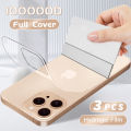 3Pcs Back Hydrogel Film For  iPhone 17 16 Pro Max Air Full Cover Screen Protection Clear Film HD Stickers Phone Accessories. 