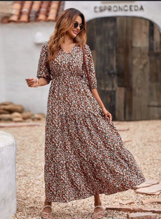 Be elegant gown dress for women/girl,53 inches long. smokie hand. |  Daraz.com.bd