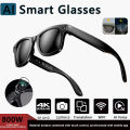 800W With Camera Smart Glasses Woman Video Recording AI Photo Recognition Eyewear Earphone Call Translation Voice Sunglasses Men.