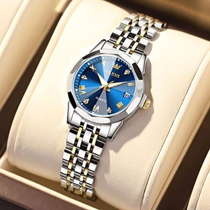 Olevs 9931 Fashion Stainless Steel Imported Wuartz Movement Ladies Wristwatch For Women