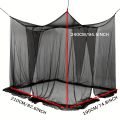 Quadrangle Mosquito Net Floor To Ceiling Bed Curtain Double Opening Mosquito Net Mosquito Proof Net Cover Fit for All Bed Sizes.