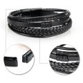 Men Genuine Leather Bracelets Multilayer Braided Rope Bracelets for Man Jewelry Bracelet Homme. 