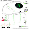 ZYZHE Deep Drop Rigs with Three High Carbon Steel Circle Hooks Sea Fishing Rigs For Tuna Marlin Snapper Saltwater Fishing Rigs. 