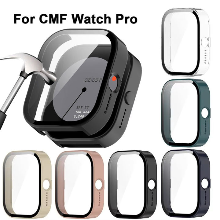 Tempered Glass+Case For CMF Watch Pro Screen Protector Anti-scratch Protective Cover For CMF by Nothing Watch Pro PC Case
