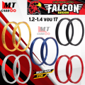 Price per pair of 1.2 and 1.4 rim 17 Falcon wheels, smooth edge, solid, bright, shiny, value for money.. 