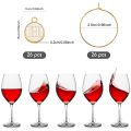 26/52Pcs Wine Glass Charms Wine Glass Markers Wine Glass Charm Rings with Letter Wine Charms for Stem Glass Wedding Party Decor. 