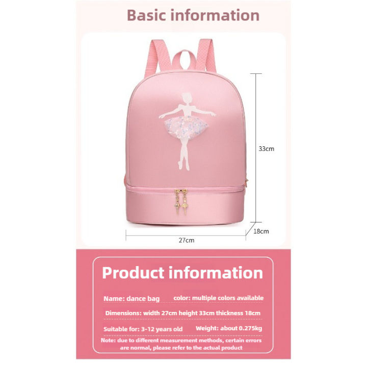 Childrens%20Shoulder%20Bag%20Dance%20Backpack%20Latin%20and%20Ballet%20Schoolbag%20Girl%20Princess%20Dance%20Bag%20Independent%20Shoe%20Warehouse%20Water%20Proof%20-%20Image%206