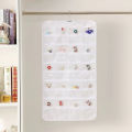 1pc 80 Pockets Jewelry Storage Bag Non-woven Fabric Hanging Women Jewelry Organizer Earrings Necklace Ring Display Holder. 
