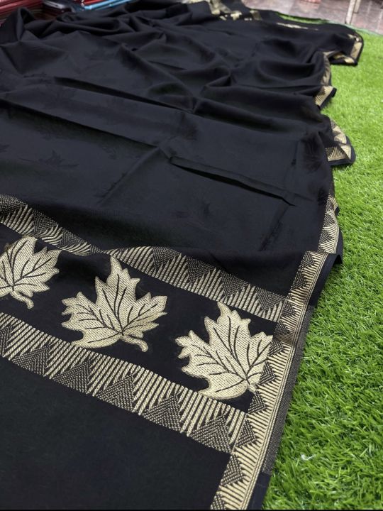SUMMER NEW LAWN LEAVE DESIGN SHAWL