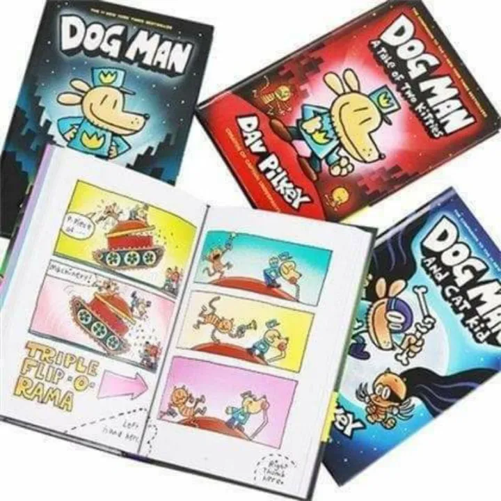 English%20cartoon%20children's%20book%20Dog%20Man%20series%20Detective%20Dog%20(optional%20book)%20hardcover%20adventure%20funny%20investigation%20long%20time%20reading%20unboring%20-%20Image%202
