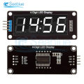 0.56 inch 4-Digit 7 Segments Digital Tube Clock Module Double Dots Blue Yellow White Green Red LED Display TM1637 For Arduino. 