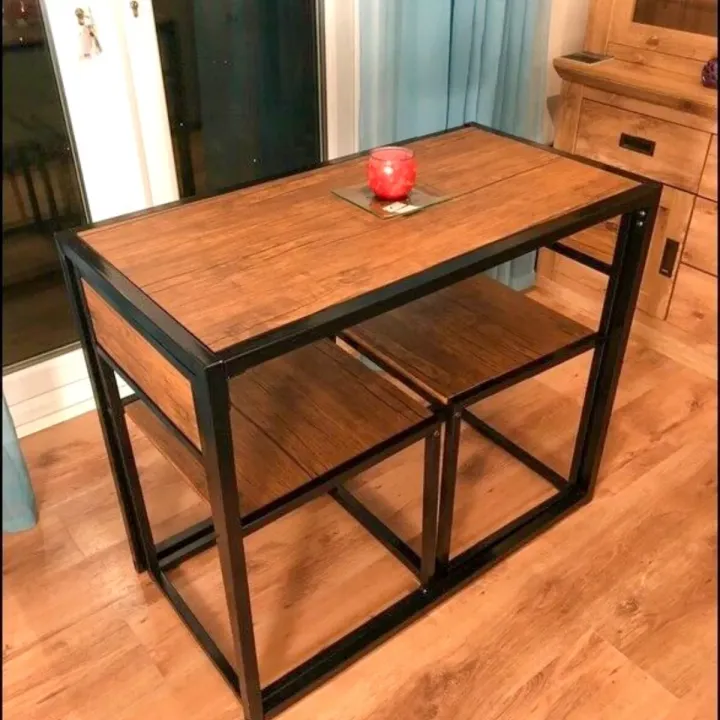 Small%20Dining%20Table%202%20Chairs%20Kitchen%20Furniture%20Set%20Space%20Saving%20Breakfast%20Table%20Customized%20-%20Image%205