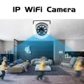 2.4G E27 Bulb Security Monitor Cam Wireless Automatic Human Tracking Night Vision Full Colour Surveillance Camera. 
