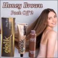 Honey Brown Professional Eletik Natural hair color Pack of 2. 
