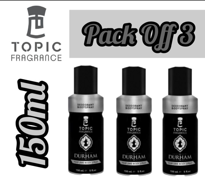Topic Body Spray Durham 150ml Pack Off 3