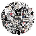 50PCS Creative Black Y2K Creative Stickers Premium Phone Cases Laptop Water Cups Refrigerator Desktop Waterproof Stickers. 