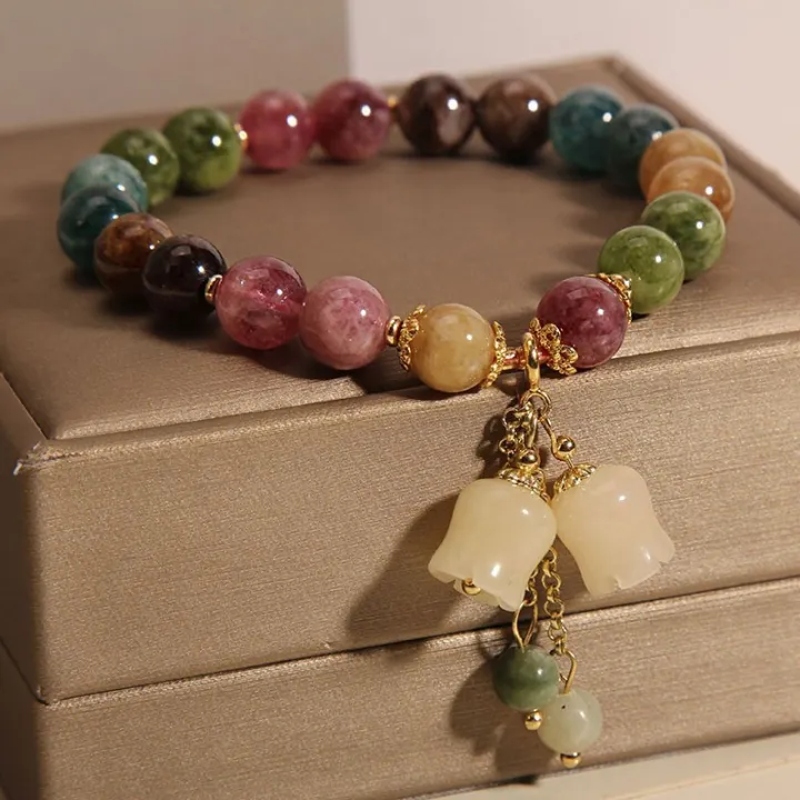Fashion%20Natural%20Stone%20Beaded%20Bracelet%20for%20Women%20Lily%20of%20the%20Valley%20Flower%20Pendant%20Tassel%20Chain%20Bracelets%20Girl%20Party%20Jewelry%20%20-%20Image%202