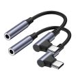 L Shape USB C To 3.5mm Jack Earphone Adapter Type C To 3.5mm Audio Cable Converter For iPhone 17 16 Pro Max 15 Samsung Huawei.