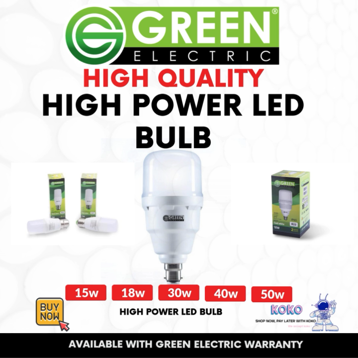 High Power LED Bulb/Pin Type/Cool White/Green Electric Brand