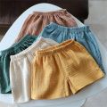 Baby Cotton Linen Shorts Summer New Children's Solid color Short Pant Boys Girls Thin Short Pants Girls Boy Clothing. 