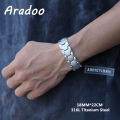 ARADOO Honeycomb Design Bracelet for Men Titanium Steel Minerals Wristband. 