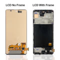 AMOLED For Samsung Galaxy A51 A515 A515F LCD Display Touch Screen Digitizer Assembly A51 LCD Replacement with Frame, Fingerprint. 