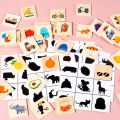 Wooden Montessori Kids Toy Find Shape Animal Fruit Shadow Matching Jigsaw Puzzle Thinking Game Early Education Learning Toy . 