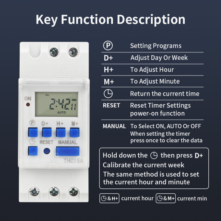 TNCE%20220V%20Timer%20Switch%20THC15A%20mini%20size%207-day%20programmable%20time%20controller%20digital%20Full%20Automatic%20Control%20module%20Breaker%20for%20-%20Image%205