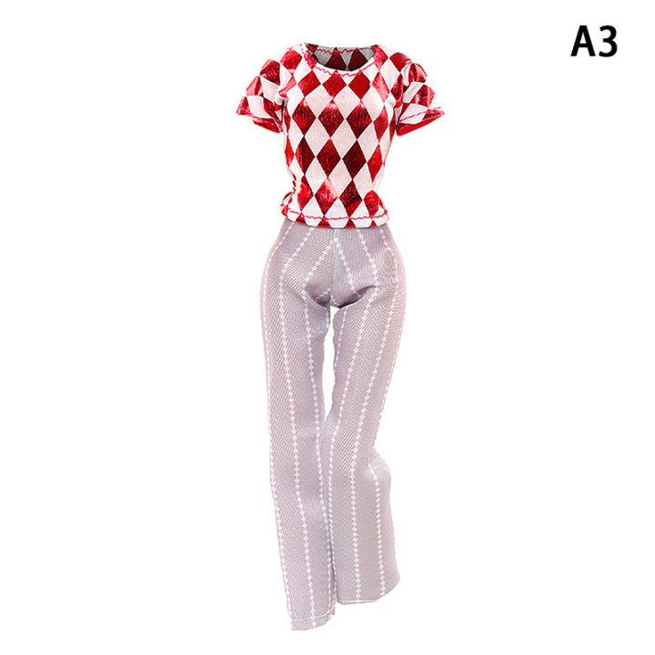 1Set%20Dollhouse%20Miniature%20Doll%20Dress%20/%20Short%20Skirt%20/%20Blouse%20Summer%20Wear%20Clothing%20For%2030cm%20Dolls%20Fashion%20Clothes%20-%20Image%207