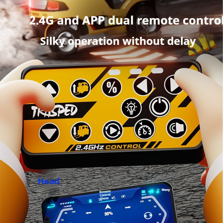 Rc Car Alloy Remote Controlled Toy Mini Forklift 1:64 Multi-function ...