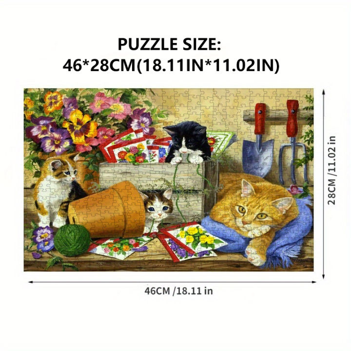 46*28cm%20500%20Pieces%20Jigsaw%20Puzzle%20for%20Adults%20Painting%20The%20Cat%20in%20The%20Bower%20Paper%20Puzzles%20Home%20Decor%20Wall%20Display%20Festival%20%20-%20Image%202