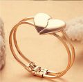 Heart Love Bangle Bracelet – Fashion Cuff for Women, Elegant Jewelry Accessory.