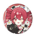 58mm Anime Kasane Teto Cosplay COSTUME Badge Pin SPTE Tinplate Brooch Prop Xmas .